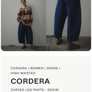 Cordera Curved Leg Pants Denim